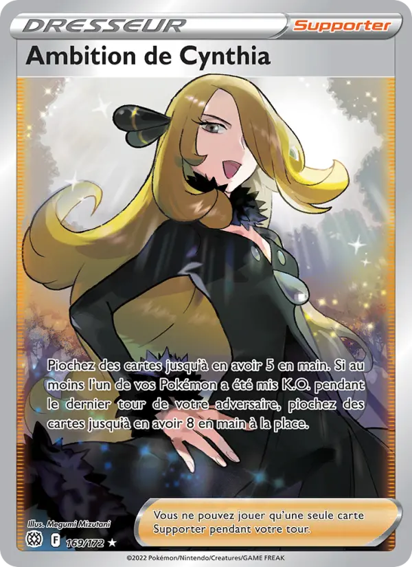Scan HD carte Pokémon Ambition de Cynthia 169/172 — Stars Étincelantes