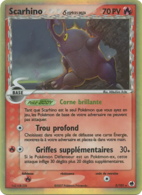 Scan HD carte Pokémon Scarhino δ 3/101 — EX Île des Dragons