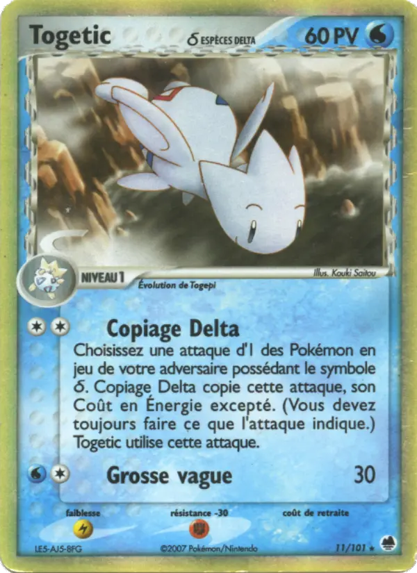 Scan HD carte Pokémon Togetic δ 11/101 — EX Île des Dragons