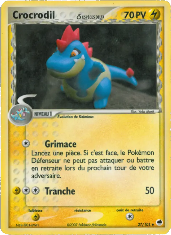 Scan HD carte Pokémon Crocrodil δ 27/101 — EX Île des Dragons