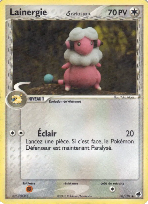 Scan HD carte Pokémon Lainergie δ 30/101 — EX Île des Dragons