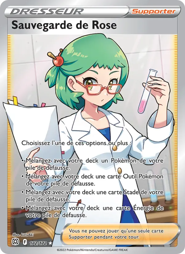 Scan HD carte Pokémon Sauvegarde de Rose 172/172 — Stars Étincelantes
