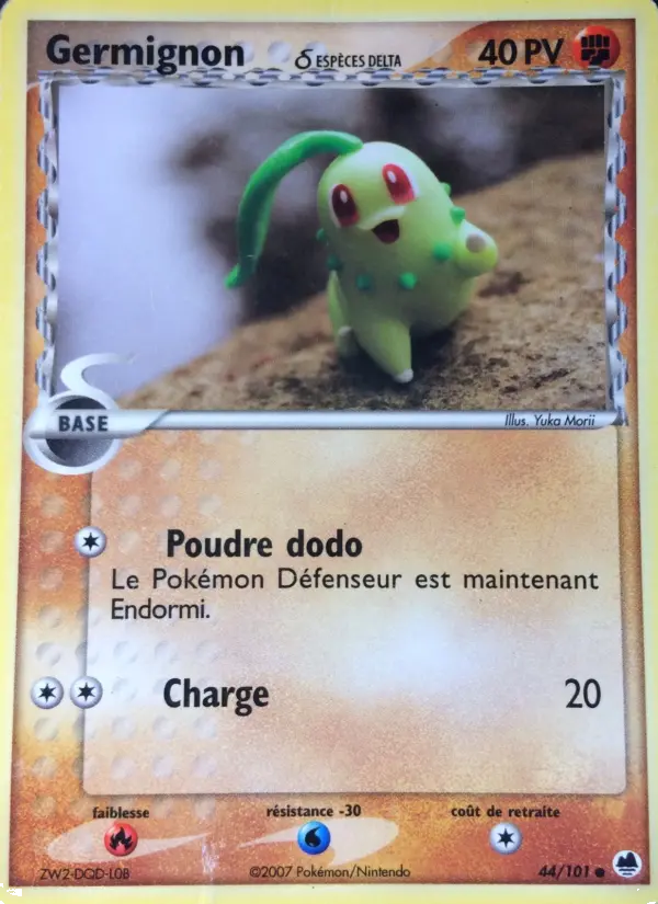 Scan HD carte Pokémon Germignon δ 44/101 — EX Île des Dragons