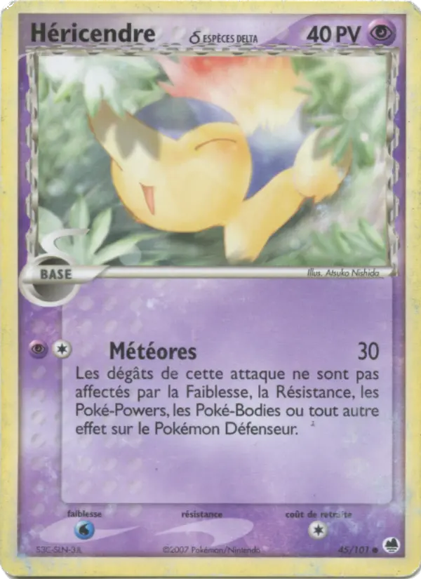 Scan HD carte Pokémon Héricendre δ 45/101 — EX Île des Dragons