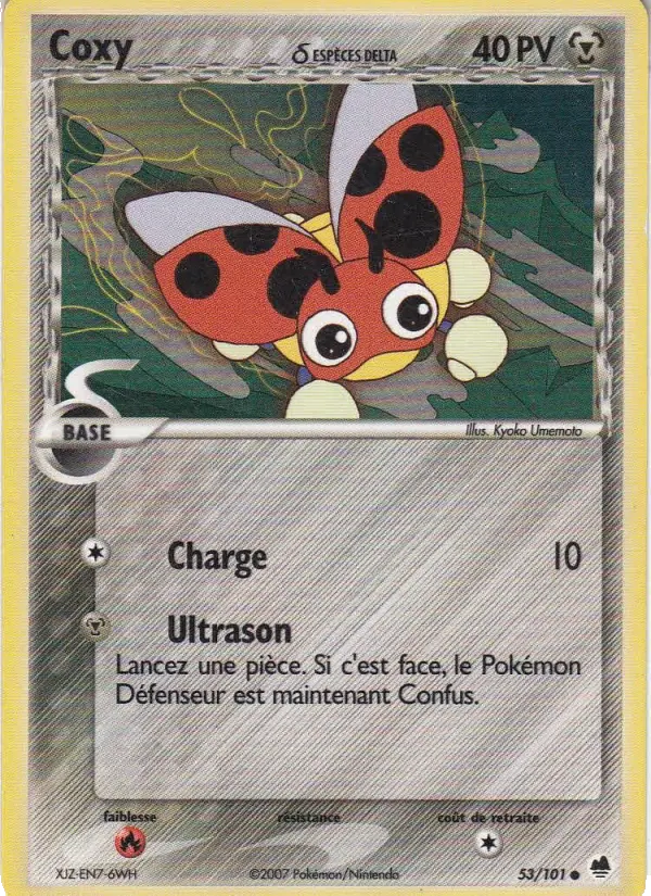 Scan HD carte Pokémon Coxy δ 53/101 — EX Île des Dragons