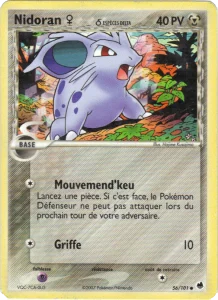 Carte Pokemon Nidoran ♀ δ 56/101 EX Île des Dragons