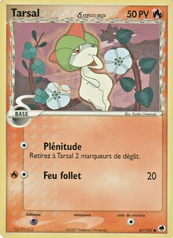 Scan HD carte Pokémon Tarsal δ 61/101 — EX Île des Dragons