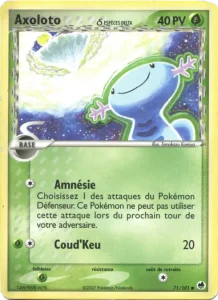 Carte Pokemon Axoloto δ 71/101 EX Île des Dragons