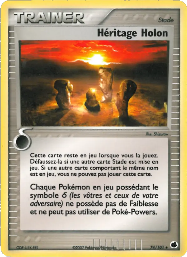 Scan HD carte Pokémon Héritage Holon 74/101 — EX Île des Dragons