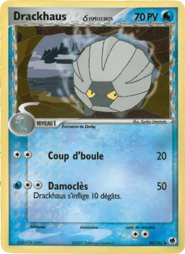 Scan HD carte Pokémon Drackhaus δ 38/101 — EX Île des Dragons