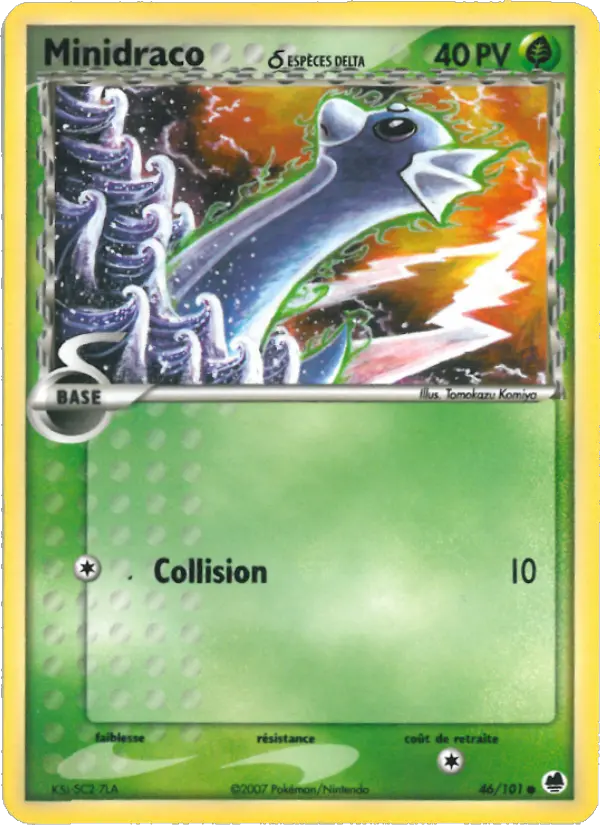 Scan HD carte Pokémon Minidraco δ 46/101 — EX Île des Dragons