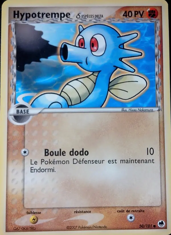 Scan HD carte Pokémon Hypotrempe δ 50/101 — EX Île des Dragons