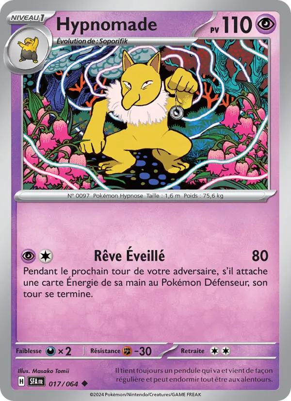 Scan HD carte Pokémon Hypnomade 017/64 — Fable Nébuleuse