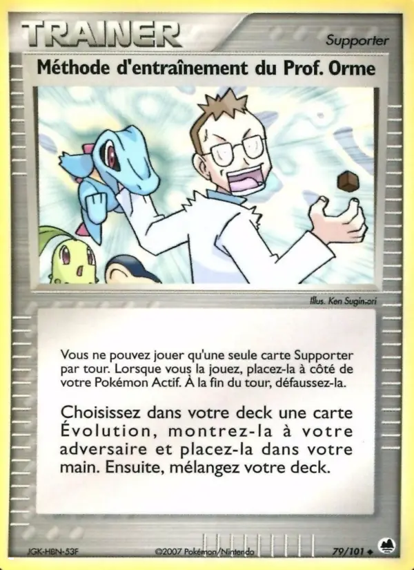 Scan HD carte Pokémon Méthode d'entraînement du Prof. Orme 79/101 — EX Île des Dragons