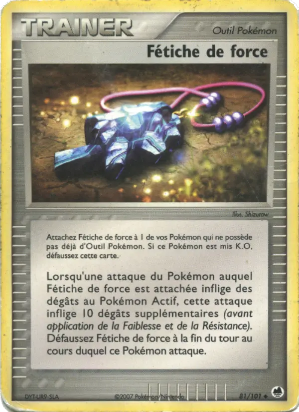 Scan HD carte Pokémon Fétiche de force 81/101 — EX Île des Dragons