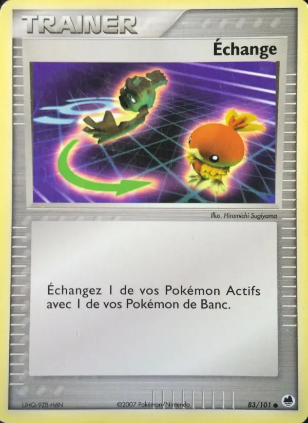 Scan HD carte Pokémon Échange 83/101 — EX Île des Dragons