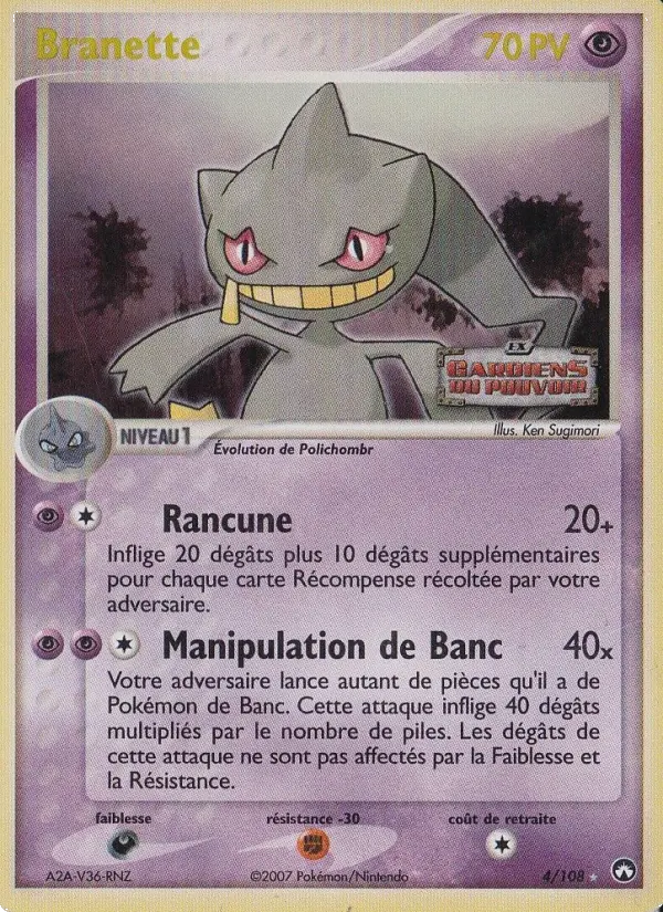 Scan HD carte Pokémon Branette 4/108 — EX Gardiens du Pouvoir