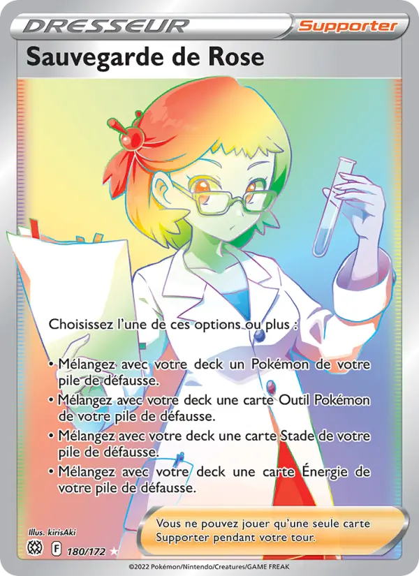Scan HD carte Pokémon Sauvegarde de Rose 180/172 — Stars Étincelantes