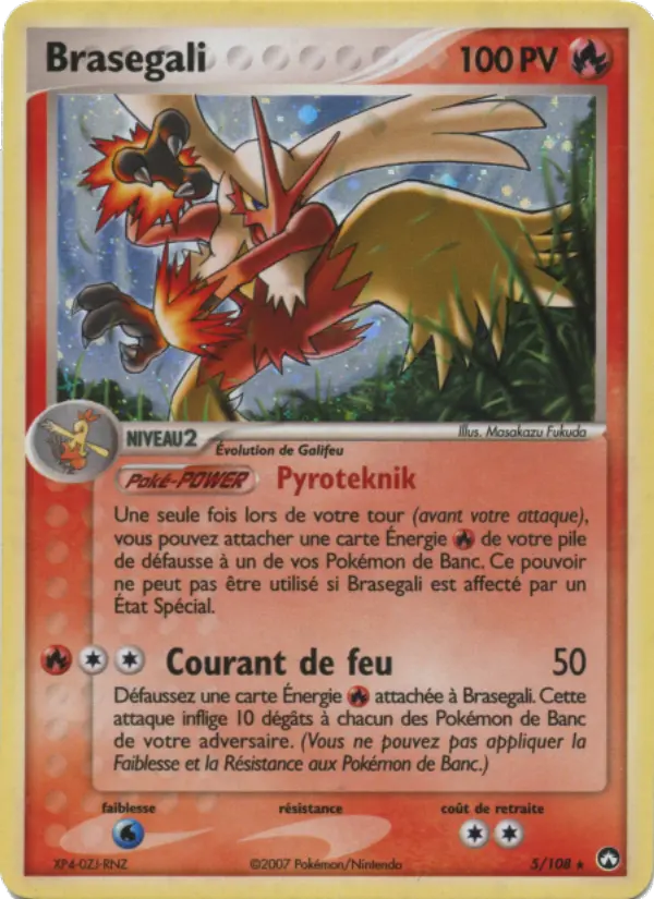 Scan HD carte Pokémon Brasegali 5/108 — EX Gardiens du Pouvoir