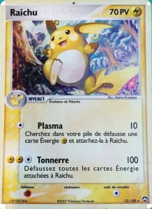 Carte Pokemon Raichu 12/108 EX Gardiens du Pouvoir