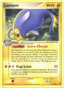 Carte Pokemon Lanturn 15/108 EX Gardiens du Pouvoir