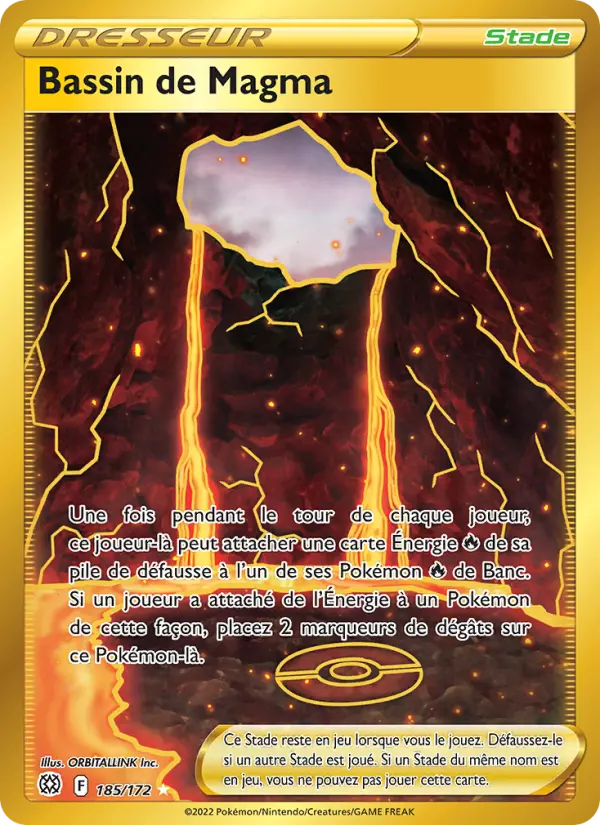 Scan HD carte Pokémon Bassin de Magma 185/172 — Stars Étincelantes