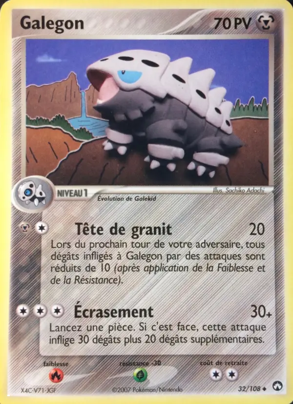 Scan HD carte Pokémon Galegon 32/108 — EX Gardiens du Pouvoir