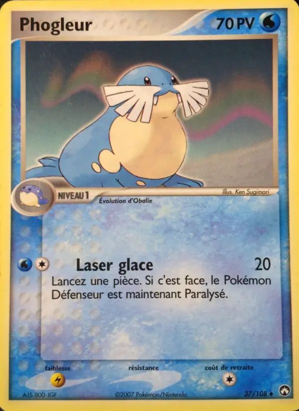 Scan HD carte Pokémon Phogleur 37/108 — EX Gardiens du Pouvoir