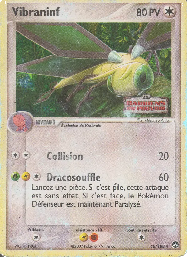 Scan HD carte Pokémon Vibraninf 40/108 — EX Gardiens du Pouvoir