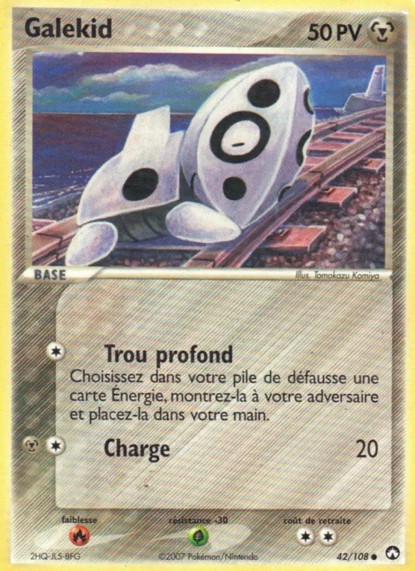 Scan HD carte Pokémon Galekid 42/108 — EX Gardiens du Pouvoir