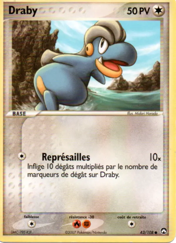 Scan HD carte Pokémon Draby 43/108 — EX Gardiens du Pouvoir
