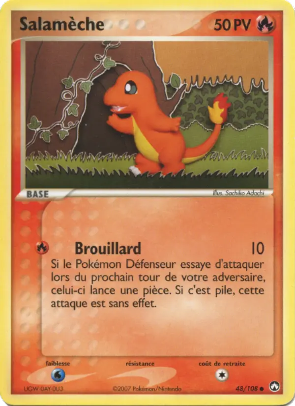 Scan HD carte Pokémon Salamèche 48/108 — EX Gardiens du Pouvoir
