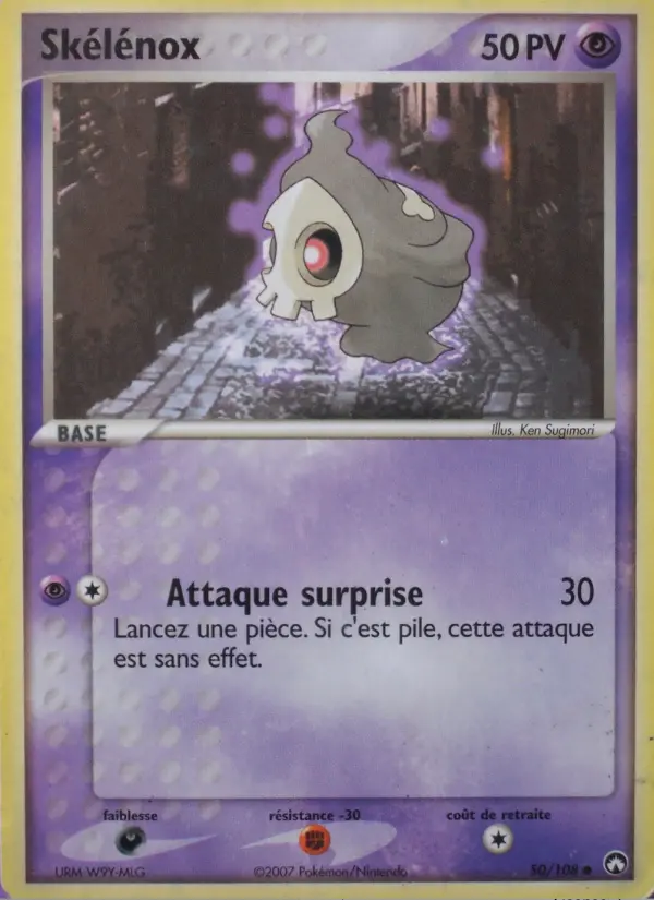 Scan HD carte Pokémon Skélénox 50/108 — EX Gardiens du Pouvoir