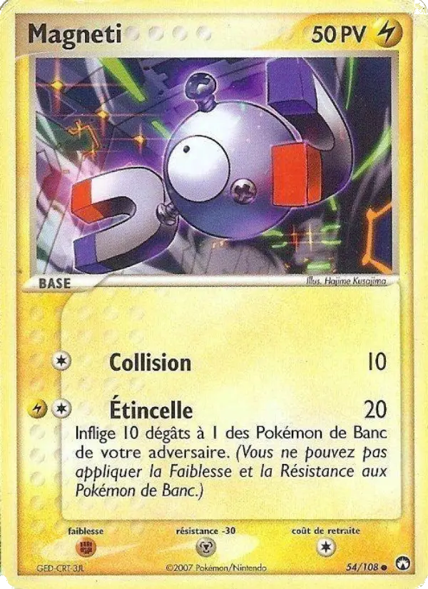 Scan HD carte Pokémon Magneti 54/108 — EX Gardiens du Pouvoir