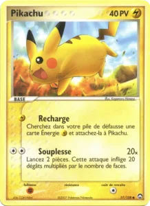 Carte Pokemon Pikachu 57/108 EX Gardiens du Pouvoir