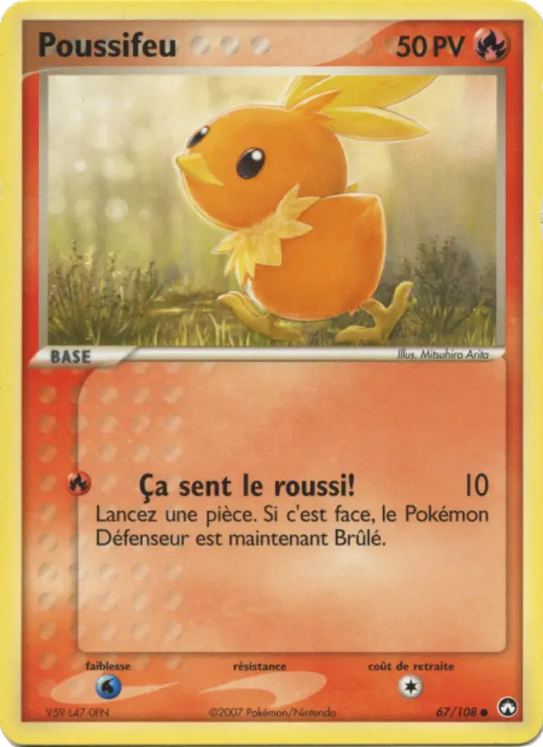 Scan HD carte Pokémon Poussifeu 67/108 — EX Gardiens du Pouvoir