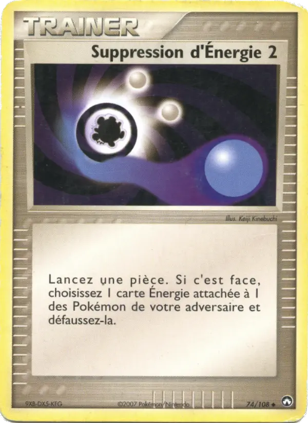 Scan HD carte Pokémon Suppression d'Énergie 2 74/108 — EX Gardiens du Pouvoir