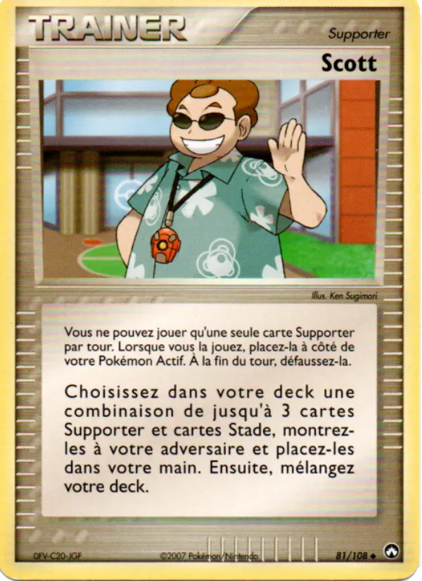 Scan HD carte Pokémon Scott 81/108 — EX Gardiens du Pouvoir