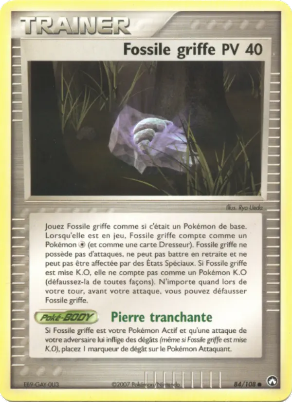 Scan HD carte Pokémon Fossile griffe 84/108 — EX Gardiens du Pouvoir