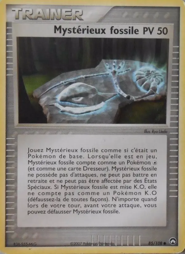 Scan HD carte Pokémon Mystérieux fossile 85/108 — EX Gardiens du Pouvoir