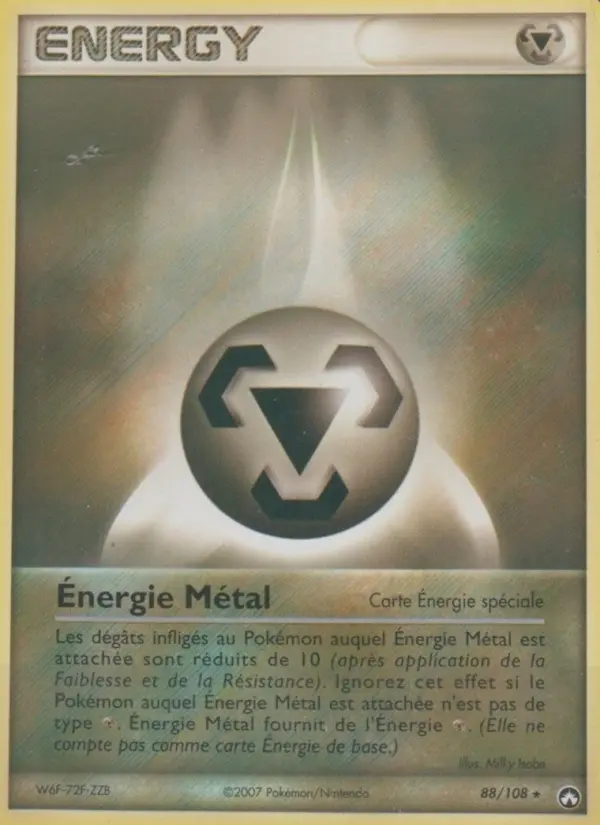 Scan HD carte Pokémon Énergie Métal 88/108 — EX Gardiens du Pouvoir