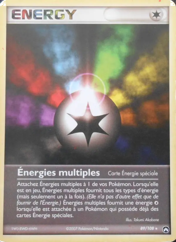 Scan HD carte Pokémon Énergies multiples 89/108 — EX Gardiens du Pouvoir