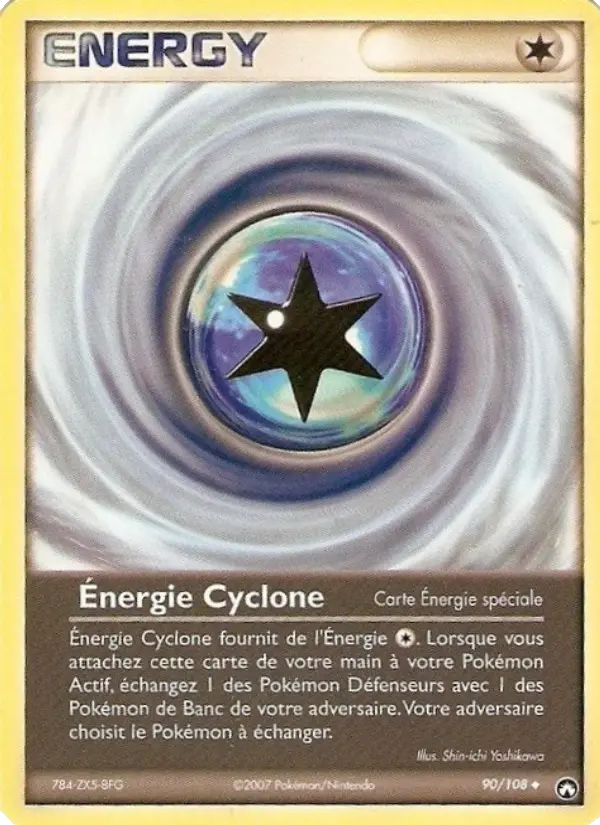 Scan HD carte Pokémon Énergie Cyclone 90/108 — EX Gardiens du Pouvoir