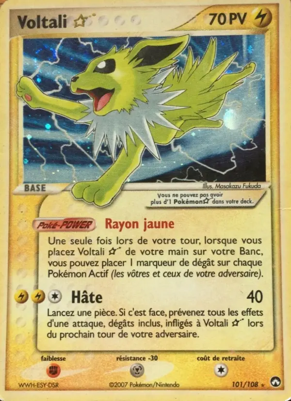 Scan HD carte Pokémon Voltali 101/108 — EX Gardiens du Pouvoir