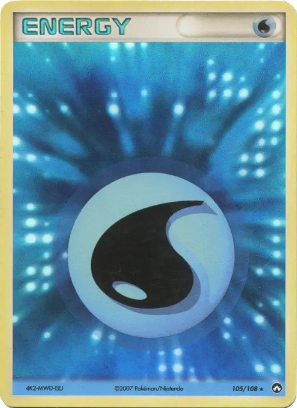 Scan HD carte Pokémon Énergie Eau 105/108 — EX Gardiens du Pouvoir