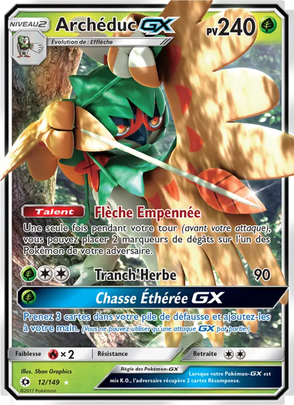 Scan HD carte Pokémon Archéduc GX 12/149 — Soleil et Lune