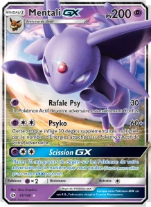 Carte Pokemon Mentali GX 61/149 Soleil et Lune