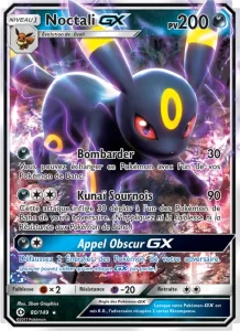 Carte Pokemon Noctali GX 80/149 Soleil et Lune