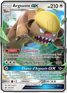 Carte Pokemon Argouste GX 110/149 Soleil et Lune