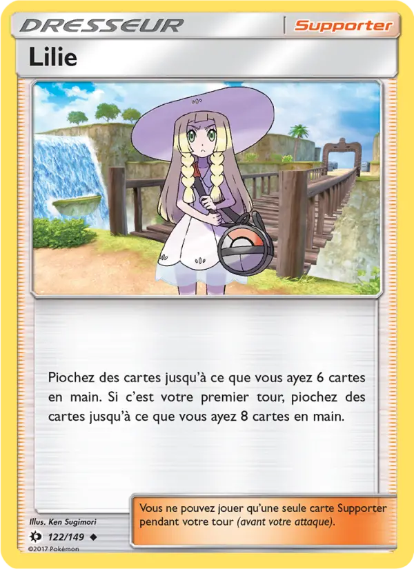 Scan HD carte Pokémon Lilie 122/149 — Soleil et Lune
